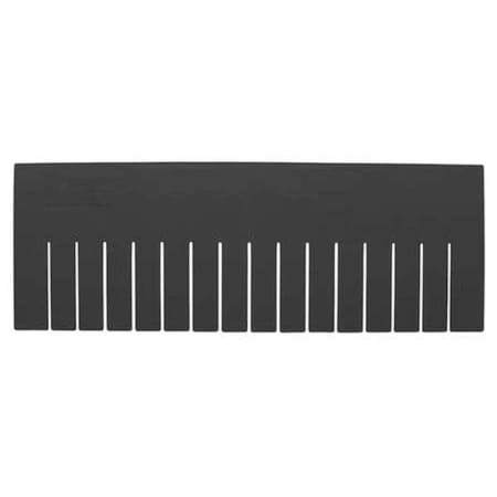 Plastic Divider, Black, 22 1/2 in L, 7 1/2 in H, 6 PK MPN:DL93080CO