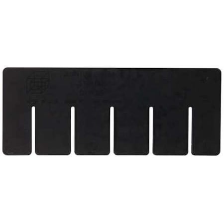 Plastic Divider, Black, 6 9/16 in L, 3 in H, 6 PK MPN:DS91035CO