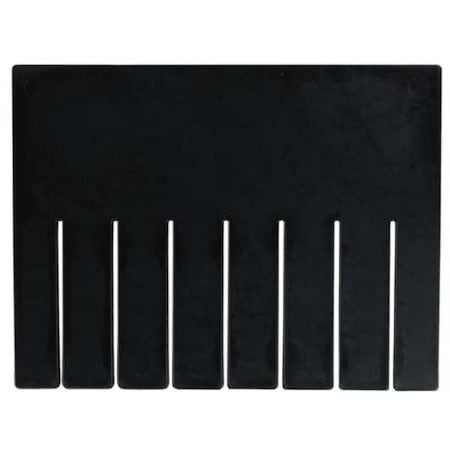 Plastic Divider, Black, 9 5/8 in L, 7 1/4 in H, 6 PK MPN:DS92080CO