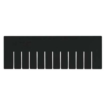 Plastic Divider, Black, 15 3/4 in L, 5 1/4 in H, 6 PK MPN:DS93060CO