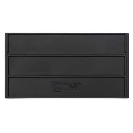 Plastic Divider, Black, 10 in L, 5 1/4 in H, 6 PK MPN:DSS405