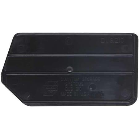 Plastic Divider, Black, 5 in L, 2 3/4 in H, 6 PK MPN:DUS210