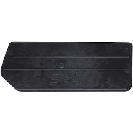 Plastic Divider, Black, 7 in L, 2 3/4 in H, 6 PK MPN:DUS220