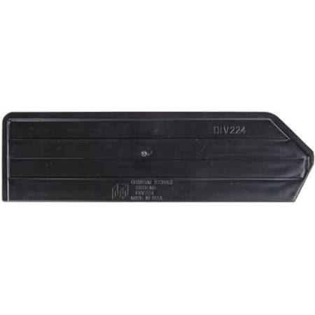 Plastic Divider, Black, 10 1/4 in L, 3 in H, 6 PK MPN:DUS224