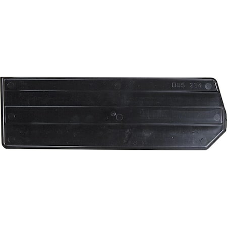 Plastic Divider, Black, 14 in L, 4 1/2 in H, 6 PK MPN:DUS234
