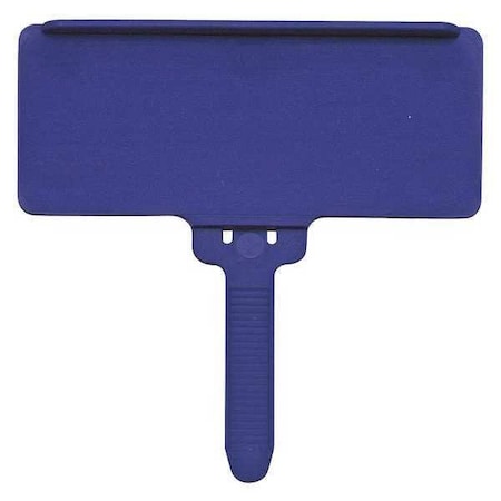 Blue Plastic Label Tag, 3 in L, 1 3/8 in W MPN:PS-LH3BL
