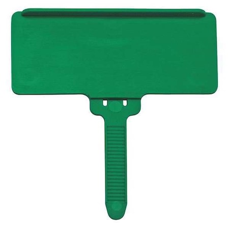Green Plastic Label Tag, 3 in L, 1 3/8 in W MPN:PS-LH3GN
