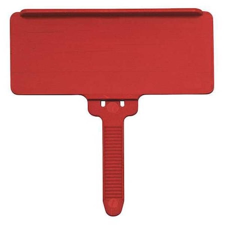 Red Plastic Label Tag, 3 in L, 1 3/8 in W MPN:PS-LH3RD