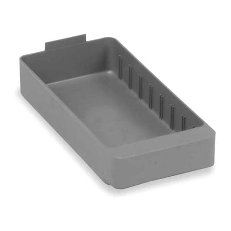 Drawer Storage Bin, High Impact Polystyrene, Gray, 2 1/8 in H, 5 9/16 in W, 11 5/8 in L MPN:QED401GY