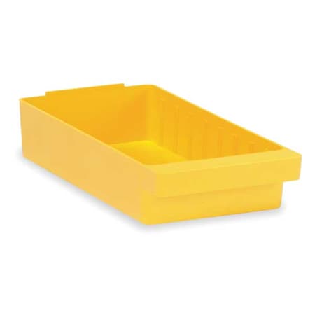 Drawer Storage Bin, High Impact Polystyrene, Yellow, 2 1/8 in H, 5 9/16 in W, 11 5/8 in L MPN:QED401YL