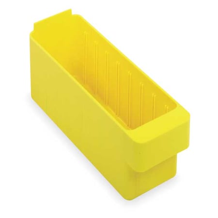 Drawer Storage Bin, High Impact Polystyrene, Yellow, 4 5/8 in H, 3 3/4 in W, 11 5/8 in L MPN:QED501YL