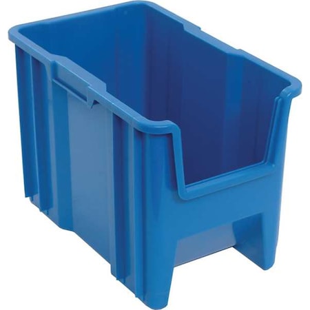 Storage Bin, Polyethylene, Blue, 12 1/2 in H, 10 7/8 in W, 17 1/2 in L MPN:QGH600BL