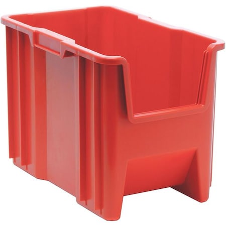 Storage Bin, Polyethylene, Red, 12 1/2 in H, 10 7/8 in W, 17 1/2 in L MPN:QGH600RD