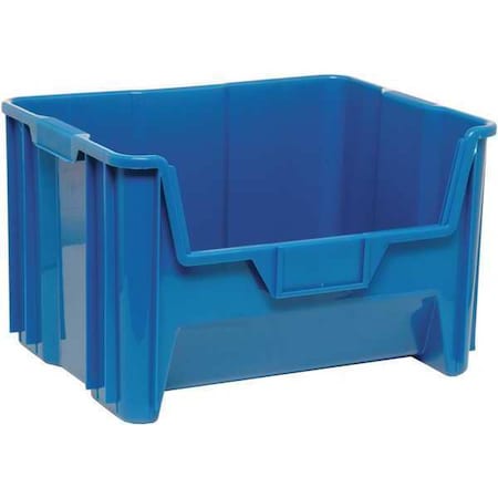 Storage Bin, Polyethylene, Blue, 12 1/2 in H, 19 7/8 in W, 15 1/4 in L MPN:QGH700BL
