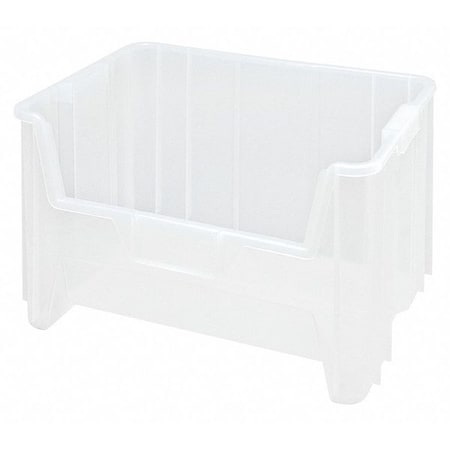 Storage Bin, Polypropylene, Clear, 12 1/2 in H, 19 7/8 in W, 15 1/4 in L MPN:QGH700CL
