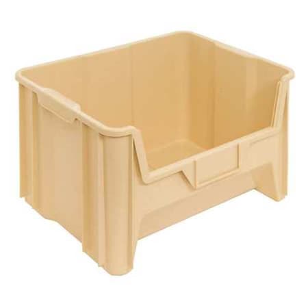 Storage Bin, Polyethylene, Ivory, 12 1/2 in H, 19 7/8 in W, 15 1/4 in L MPN:QGH700IV