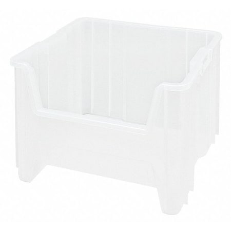 Storage Bin, Polypropylene, Clear, 12 1/2 in H, 16 1/2 in W, 17 1/2 in L MPN:QGH800CL