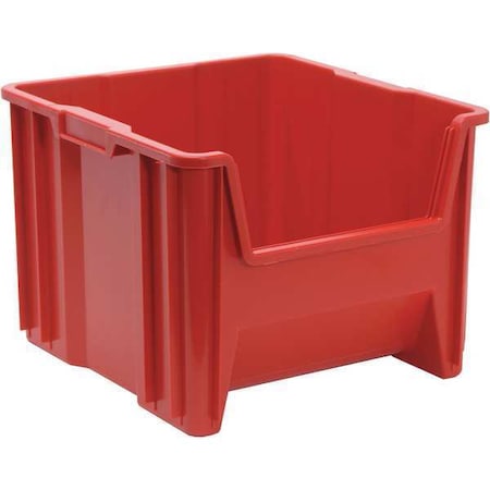 Storage Bin, Polyethylene, Red, 12 1/2 in H, 16 1/2 in W, 17 1/2 in L MPN:QGH800RD