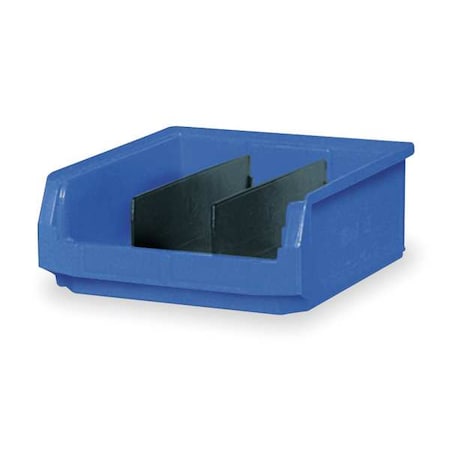 Storage Bin, Polyethylene, Blue, 5 7/8 in H, 12 3/8 in W, 19 3/4 in L MPN:QMS531BL