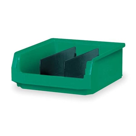 Storage Bin, Polyethylene, Green, 5 7/8 in H, 12 3/8 in W, 19 3/4 in L MPN:QMS531GN