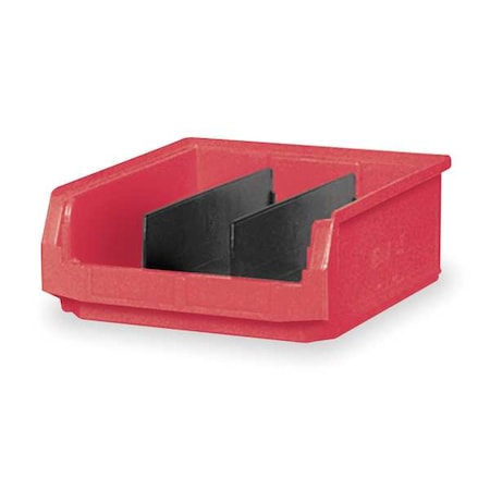 Storage Bin, Polyethylene, Red, 5 7/8 in H, 12 3/8 in W, 19 3/4 in L MPN:QMS531RD