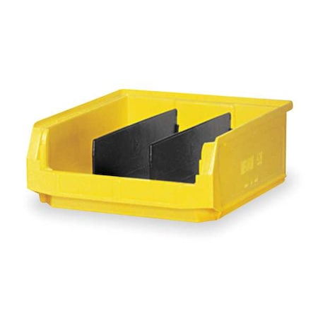 Storage Bin, Polyethylene, Yellow, 5 7/8 in H, 12 3/8 in W, 19 3/4 in L MPN:QMS531YL