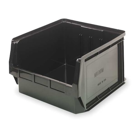 Shelf Storage Bin, Polypropylene/Polyethylene, Black, 11.9 in H, 12 3/8 in W, 19 3/4 in L MPN:QMS533BR