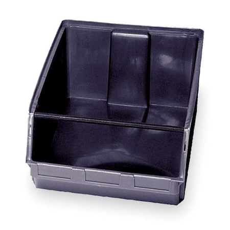 Shelf Storage Bin, Polypropylene/Polyethylene, Black, 11 7/8 in H, 18 3/8 in W, 29 in L MPN:QMS743BR
