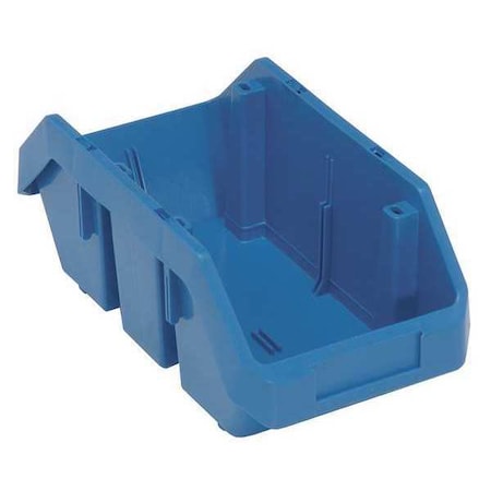 Hang & Stack Storage Bin, Plastic, Blue, 5 in H, 6 5/8 in W, 12 1/2 in L MPN:QP1265BL