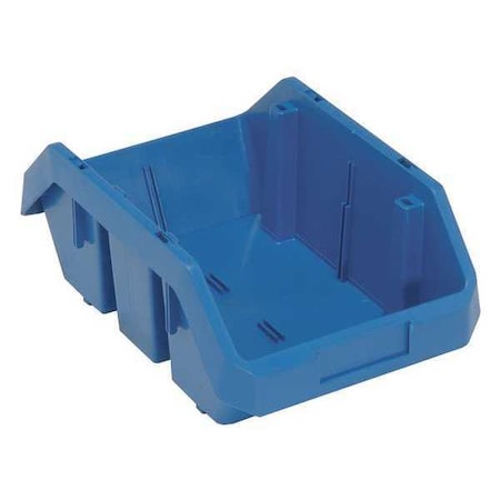 Hang & Stack Storage Bin, Plastic, Blue, 6 1/2 in H, 9 1/4 in W, 14 in L MPN:QP1496BL