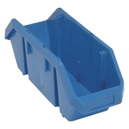 Hang & Stack Storage Bin, Plastic, Blue, 7 in H, 6 5/8 in W, 18 1/2 in L MPN:QP1867BL