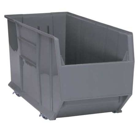 Mobile Storage Bin, Polypropylene, Gray, 17 1/2 in H, 16 1/2 in W, 41 7/8 in L MPN:QRB176MOBGY