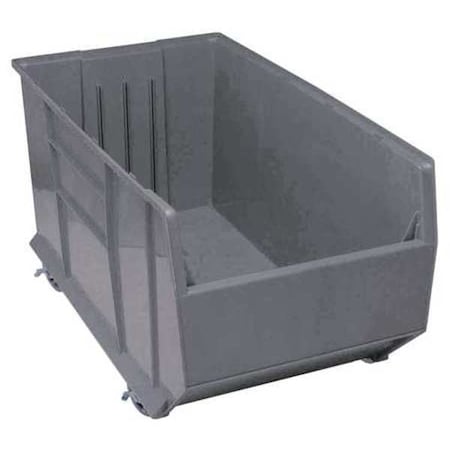 Mobile Storage Bin, Polypropylene, Gray, 17 1/2 in H, 19 7/8 in W, 41 7/8 in L MPN:QRB216MOBGY