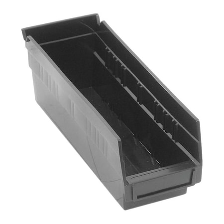 Shelf Storage Bin, Carbon Filled Copolymer Polypropylene, Black, 4 in H, 4 1/8 in W, 11 5/8 in L MPN:QSB101CO