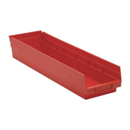 Red Shelf Bin, 23-5/8