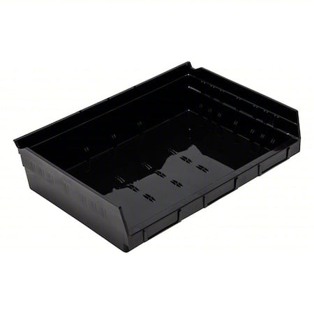 Economy nesting shelf bin, Plastic, Black, 4 in H, 16 1/2 in W, 11 5/8 in L MPN:QSB118BK