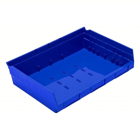 Economy nesting shelf bin, Plastic, Blue, 4 in H, 16 1/2 in W, 11 5/8 in L MPN:QSB118BL