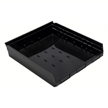 Economy nesting shelf bin, Plastic, Black, 4 in H, 16 1/2 in W, 17 7/8 in L MPN:QSB122BK