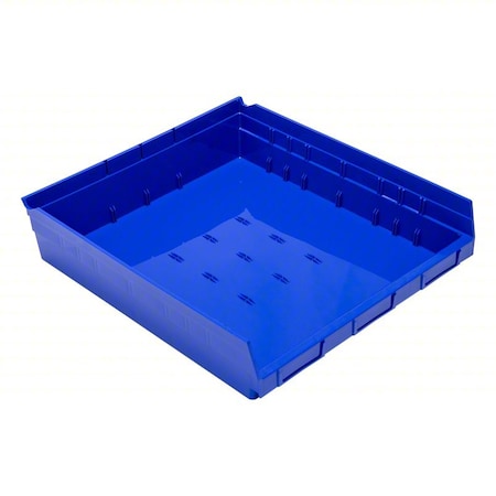 Economy nesting shelf bin, Plastic, Blue, 4 in H, 16 1/2 in W, 17 7/8 in L MPN:QSB122BL