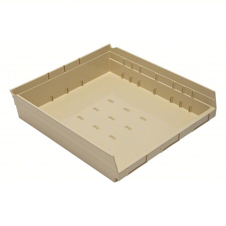 Economy nesting shelf bin, Plastic, Beige, 4 in H, 16 1/2 in W, 17 7/8 in L MPN:QSB122IV