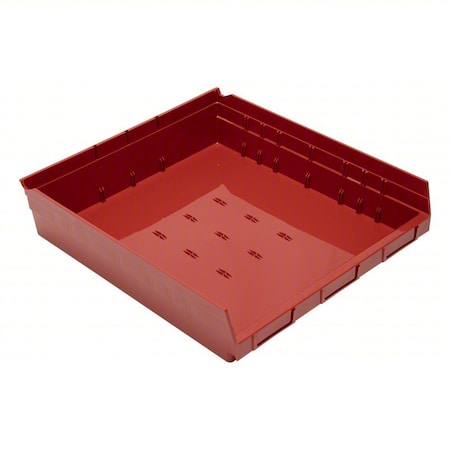 Economy nesting shelf bin, Plastic, Red, 4 in H, 16 1/2 in W, 17 7/8 in L MPN:QSB122RD