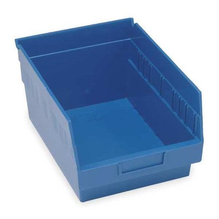 Shelf Storage Bin, Polypropylene, Blue, 6 in H, 8 3/8 in W, 11 5/8 in L MPN:QSB207BL