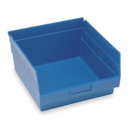 Shelf Storage Bin, Polypropylene, Blue, 6 in H, 11 1/8 in W, 11 5/8 in L MPN:QSB209BL
