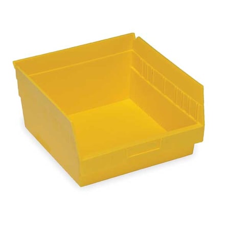 Shelf Storage Bin, Polypropylene, Yellow, 6 in H, 11 1/8 in W, 11 5/8 in L MPN:QSB209YL
