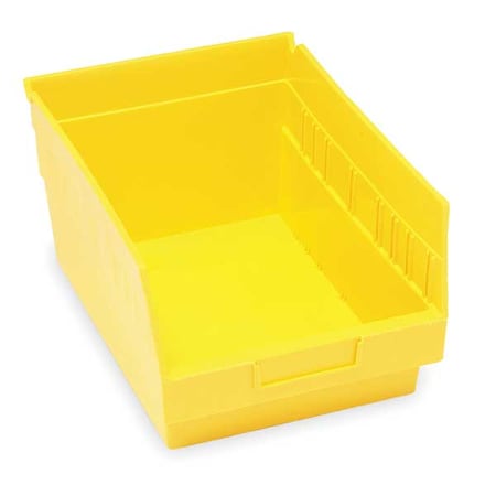 Shelf Storage Bin, Polypropylene, Yellow, 6 in H, 11 1/8 in W, 17 7/8 in L MPN:QSB210YL
