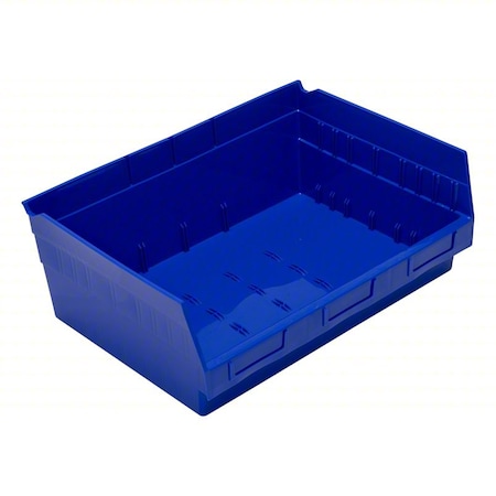 Economy nesting shelf bin, Plastic, Blue, 6 in H, 16 1/2 in W, 11 5/8 in L MPN:QSB218BL
