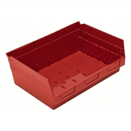 Economy nesting shelf bin, Plastic, Red, 6 in H, 16 1/2 in W, 11 5/8 in L MPN:QSB218RD
