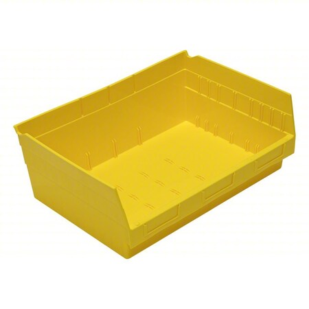 Economy nesting shelf bin, Plastic, Yellow, 6 in H, 16 1/2 in W, 11 5/8 in L MPN:QSB218YL