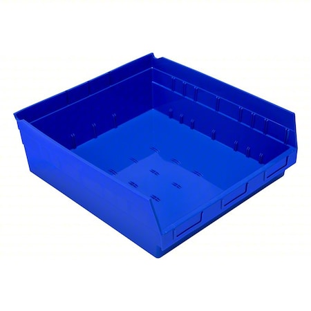 Economy nesting shelf bin, Plastic, Blue, 6 in H, 16 1/2 in W, 17 7/8 in L MPN:QSB222BL