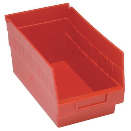 Red Shelf Bin, 11-5/8